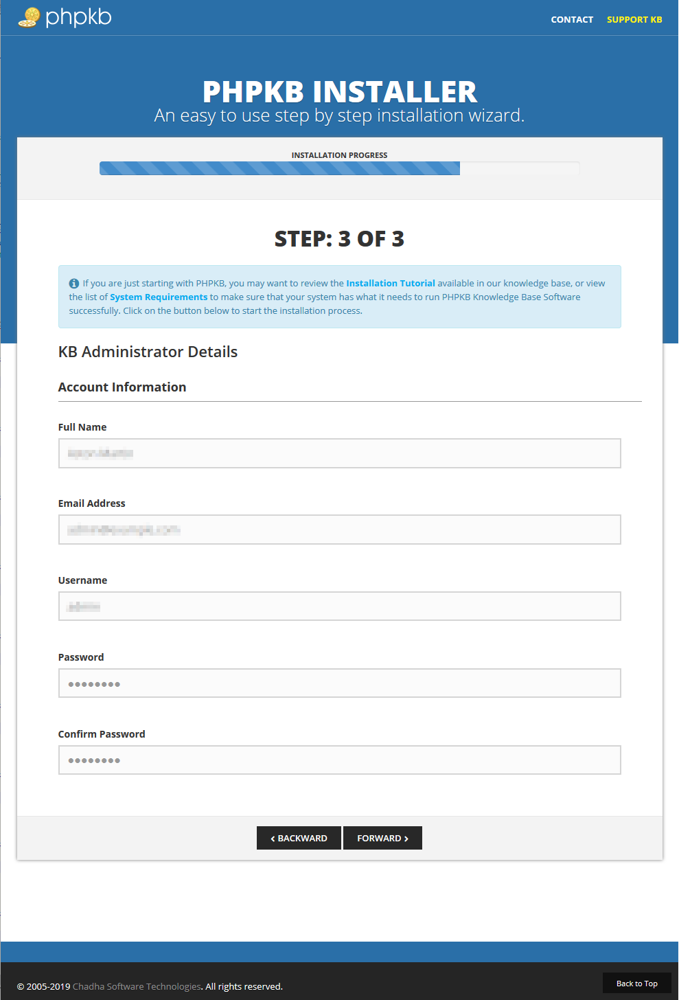 Knowledge Base Software Installation