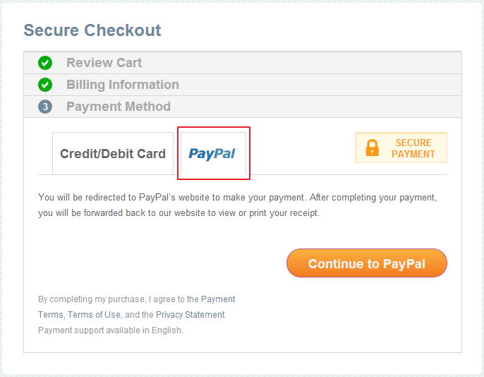 Pay Using PayPal on 2CheckOut Pay Using MasterCard via PayPal