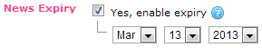 News Expiry Date News Expiry Date