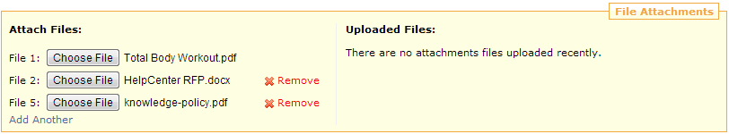 Upload Attachment Files