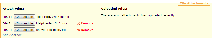 Upload Attachment Files Upload Attachment Files