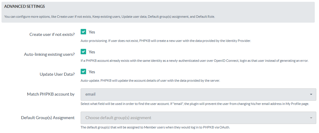 PHPKB Auth0 - Advanced Settings