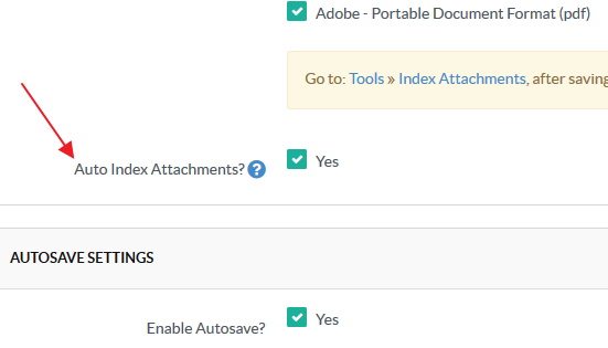 Auto Index Attachments