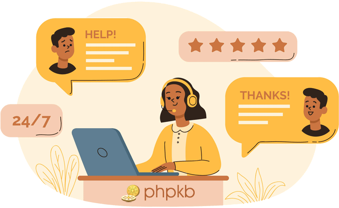 Customer Service Knowledge Base Illustration