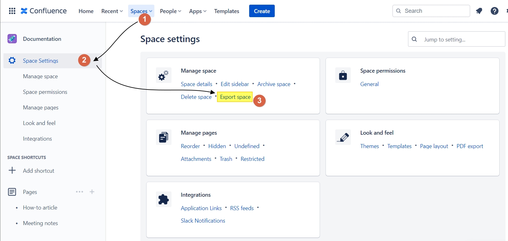 Export Confluence Space