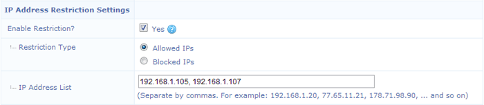 IP Address Restriction IP Address Restriction