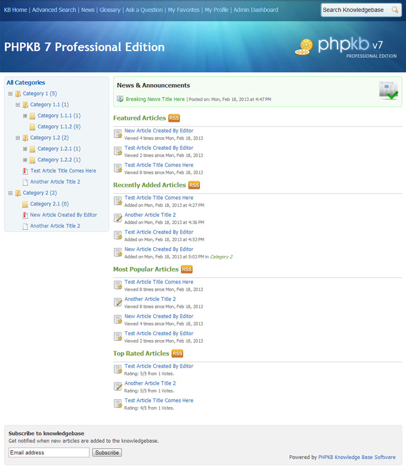 PHPKB 7 - Theme 2 PHPKB 7 - Theme 2