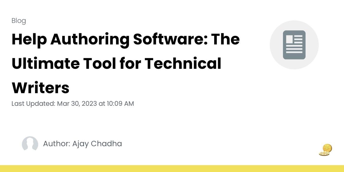 Help Authoring Software The Ultimate Tool for Technical Writers